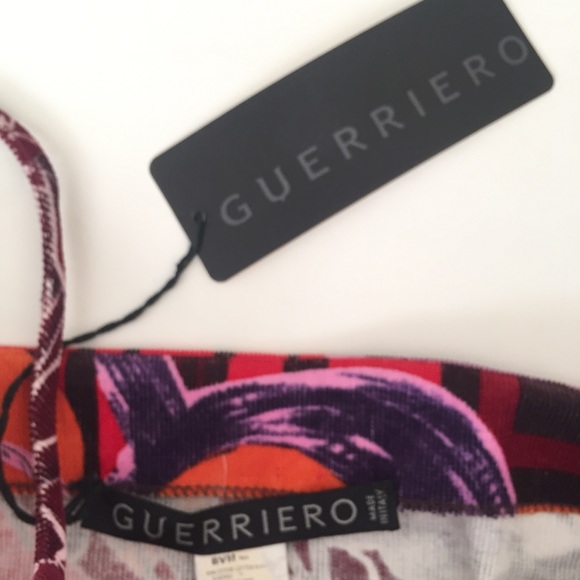 Designer GUERRIERO corduroy retro mini dress - Picture 3 of 4